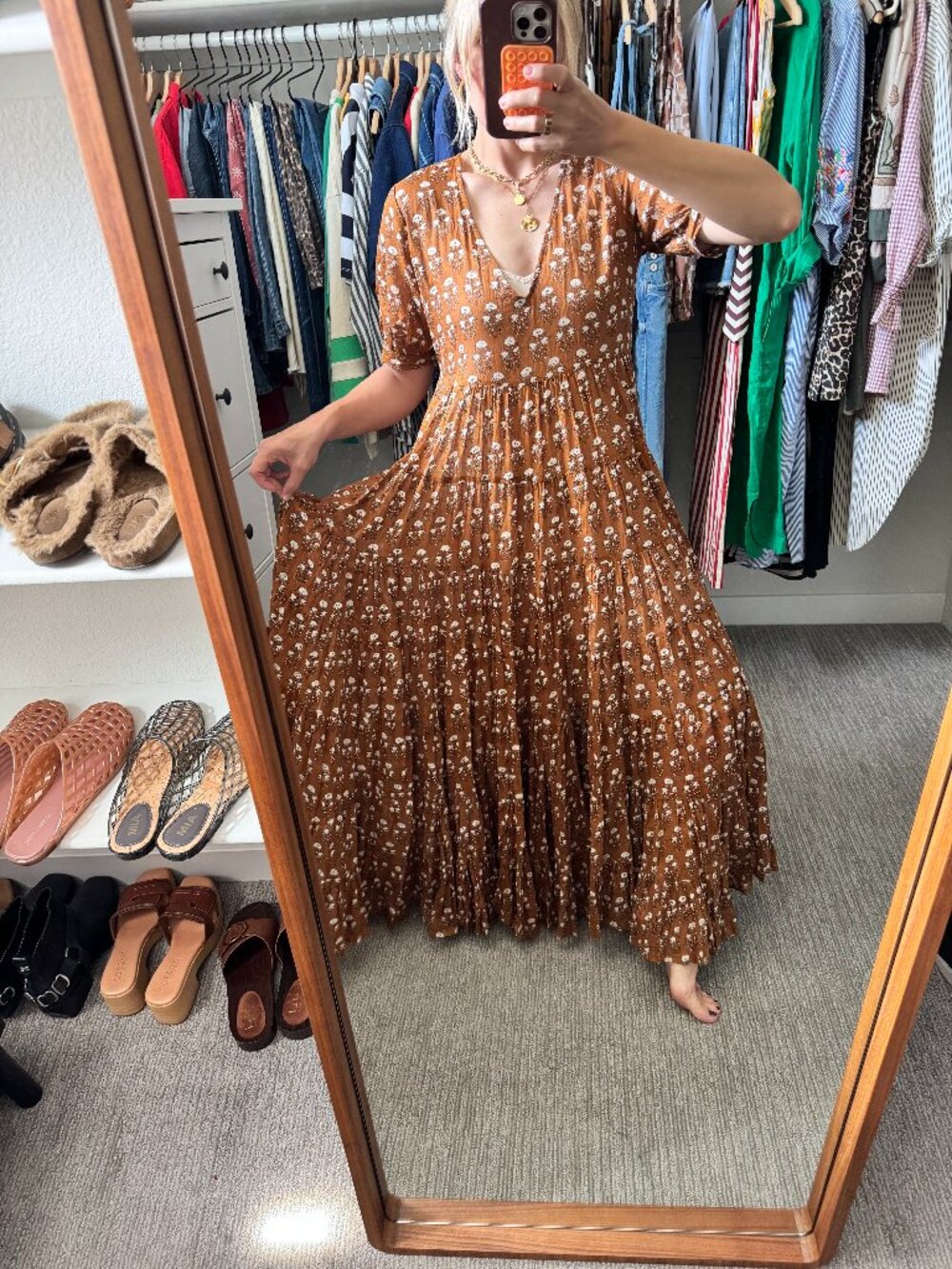 Daughters of India Chaaya Maxi Dress Chai